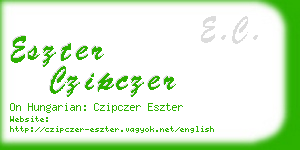eszter czipczer business card
